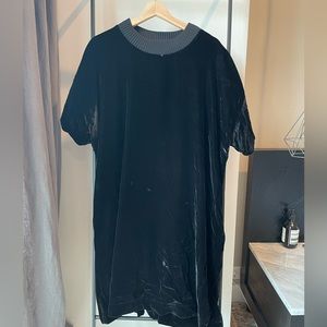 Lou & Grey Black Crushed Velvet Dress